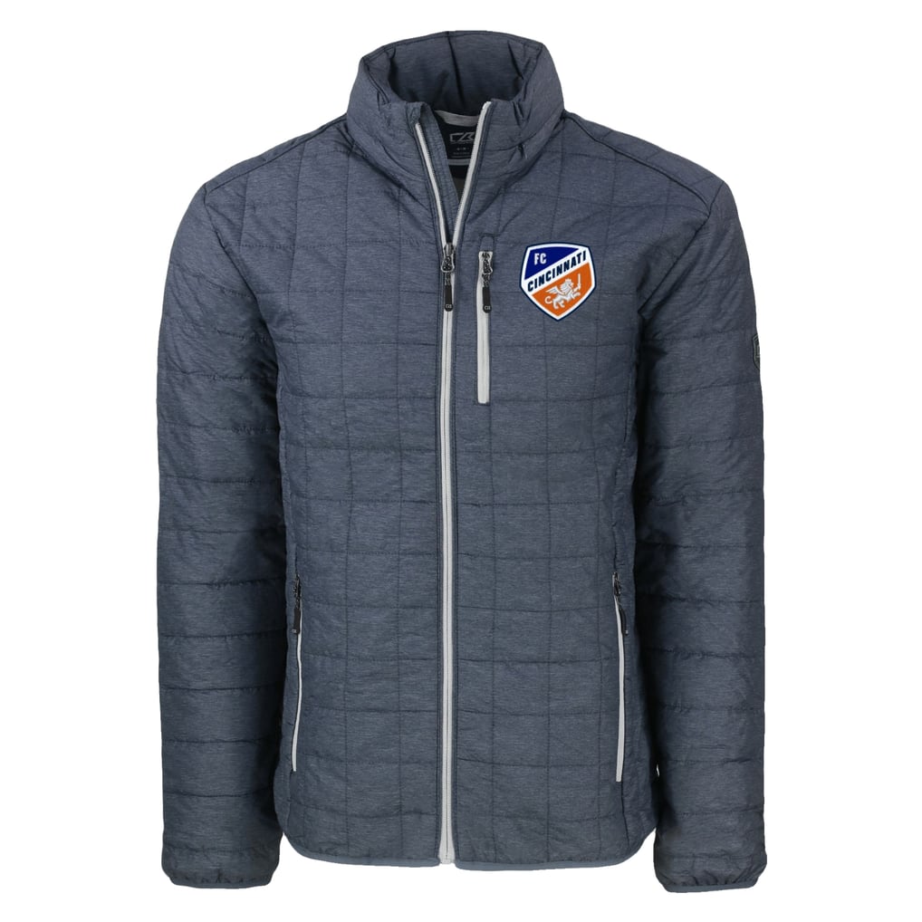  FC Cincinnati Cutter & Buck Rainier PrimaLoft Eco Insulated Full-Zip Puffer Jacket - Anthracite